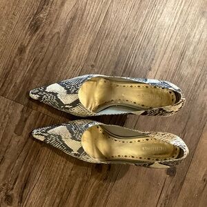 BCBG Snakeskin Pattern Heels